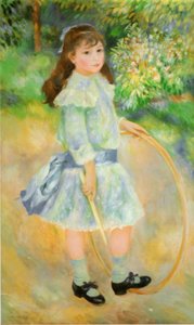 hoopnEspanolを持つ少女：Nina con aron 作： Pierre Auguste Renoir